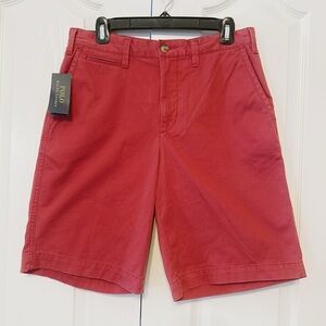 Polo Ralph Lauren Chino Shorts Coral Red Color Relaxed Fit Size 30 W